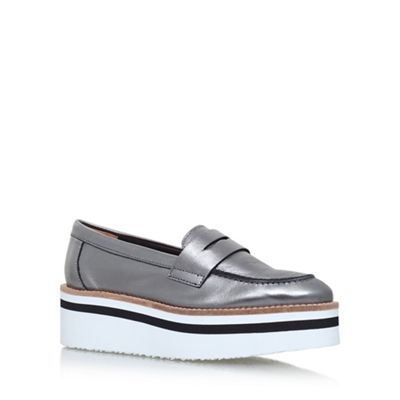 Grey Laugh flat loafers